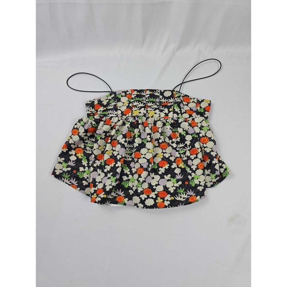 Urban Outfitters Tank Top Womens Small Floral Black White Orang Spaghetti Straps